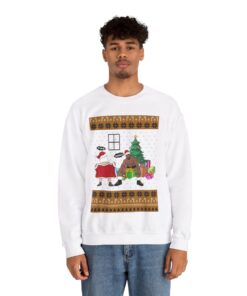 Alternative view of Barry Wood Santa Christmas Sweatshirt For Men