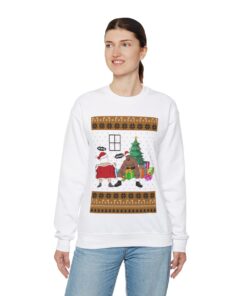 Alternative view of Barry Wood Santa Ugly Christmas Sweatshirt Womens