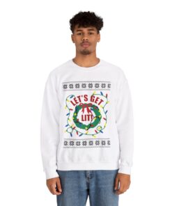 Alternative view of Get Lit Ugly Xmas Sweatshirt For Men