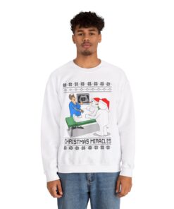 Alternative view of Christmas Miracles Snowman Christmas Sweatshirt For Men