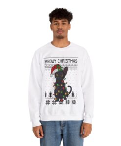 Alternative view of Meowy Christmas Cat Christmas Sweatshirt For Men
