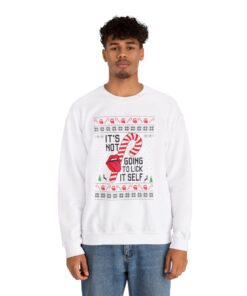 Its Not Going To Lick Itself Christmas Candy Cane Ugly Xmas Sweatshirt