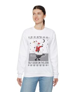 Alternative view of Silly Goose On The Loose Ugly Christmas Sweatshirt Womens