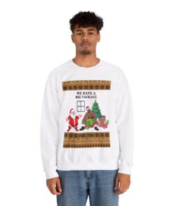 Alternative view of We Have a Big Package Meme Barry Wood Santa Christmas Sweatshirt For Men