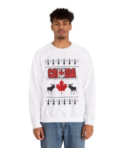 Alternative view of Canada Maple Leaves Christmas Sweatshirt For Men