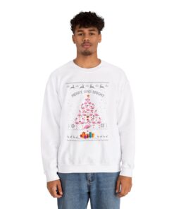 Alternative view of Flamingo Christmas Tree Ugly Xmas Sweatshirt