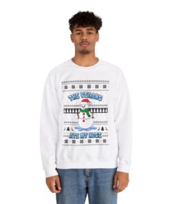 Alternative view of The Vegans Ate My Nose Snowman Christmas Sweatshirt For Men