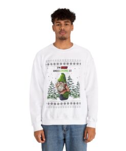 Alternative view of Naughty Gnome Christmas Sweatshirt For Men