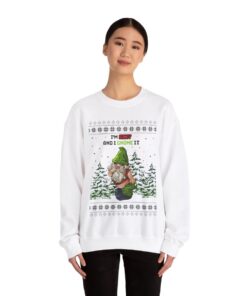 Alternative view of Sexy Gnome Ugly Christmas Sweatshirt Womens