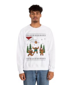 Alternative view of Gingerbread Oh Snap Christmas Sweatshirt For Men