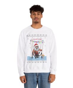 Alternative view of Naughty Santas Sleigh Christmas Sweatshirt For Men