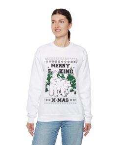 Alternative view of Merry Naughty Polar Bear Ugly Christmas Sweatshirt Womens