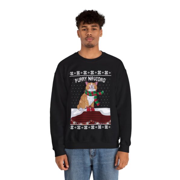 Feliz Navidad Cat Christmas Sweatshirt For Men