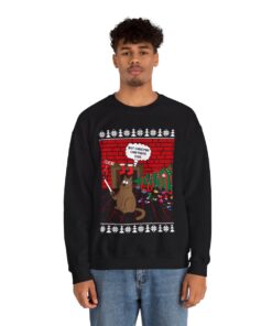 Funny Meowy Mens Christmas Sweater