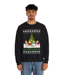 Merry Christmas Snowman Christmas Sweatshirt For Men