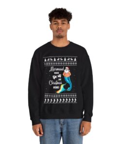 Santa Mermaid Wishes Christmas Sweatshirt For Men