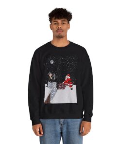 Funny Santa And The Thief Christmas Sweatshirt For Men