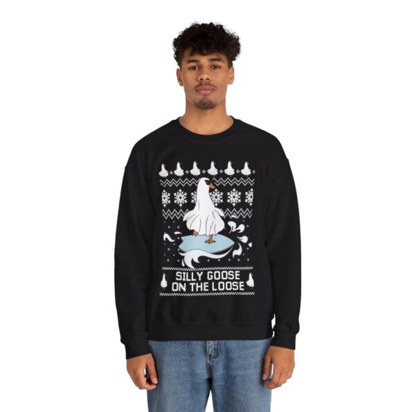 Silly Goose On The Loose Christmas Sweatshirt For Men