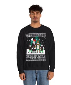 Straight Outta North Pole Christmas Sweatshirt For Men