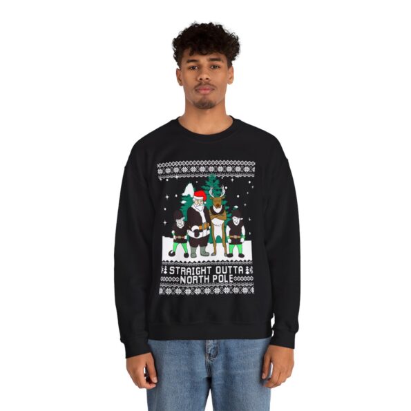 Straight Outta North Pole Christmas Sweatshirt For Men