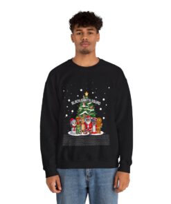 Black Santa Squad Christmas Sweatshirt For Men