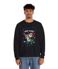 Alternative view of Santa Ride Hard Ugly Xmas Sweatshirt