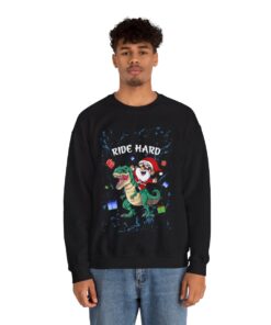 Santa Ride Hard Christmas Sweatshirt For Men