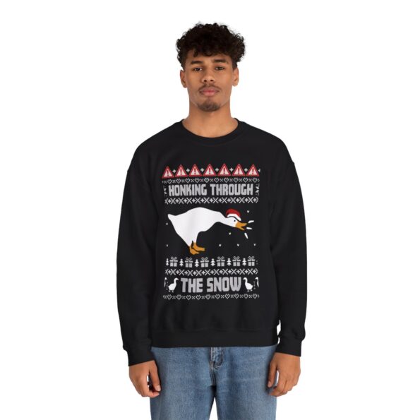 Honking Through The Snow Goose Christmas Sweatshirt For Men