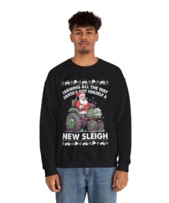 Santa Farm Truck Christmas Sleigh Christmas Sweatshirt For Men