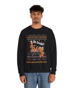 Oh Snap Gingerbread Ugly Xmas Sweatshirt For Men