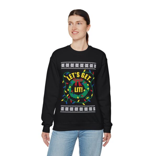 Get Lit Ugly Christmas Sweatshirt For Women