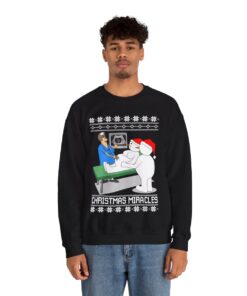 Christmas Miracles Snowman Christmas Sweatshirt For Men