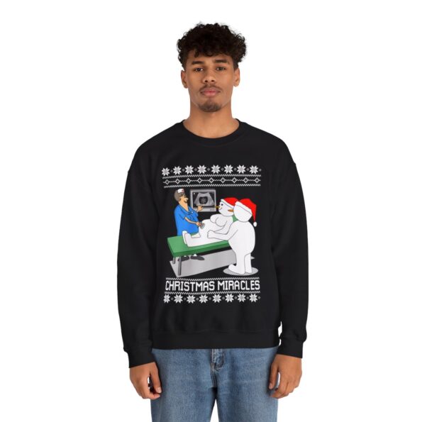 Christmas Miracles Snowman Christmas Sweatshirt For Men