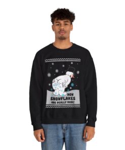 Snowman Making Snowflakes Christmas Sweatshirt For Men