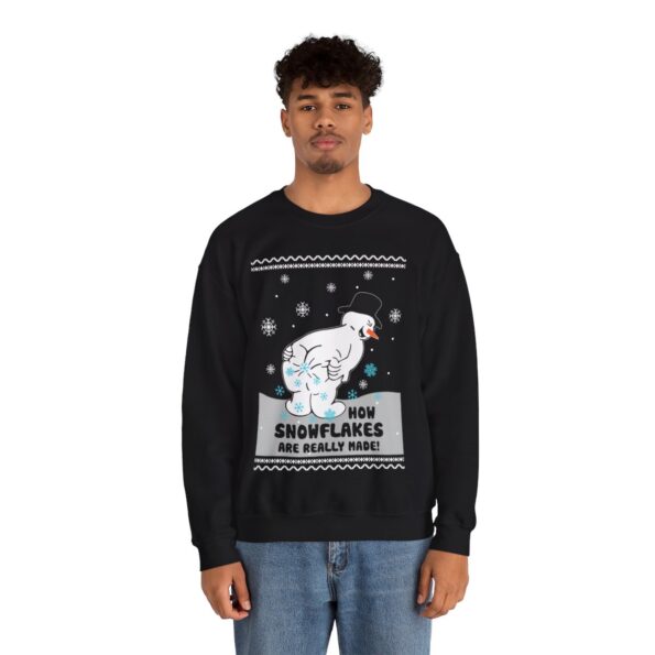 Snowman Making Snowflakes Christmas Sweatshirt For Men
