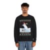 Snowman Playing Baseball Christmas Sweatshirt For Men