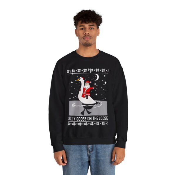 Goose On The Loose Christmas Sweatshirt For Men