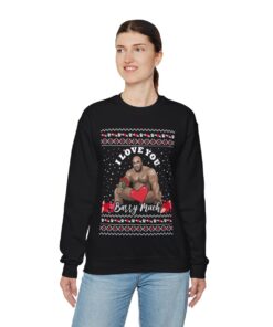 Alternative view of I Love You Barry Much Barry Wood Ugly Christmas Sweatshirt Womens