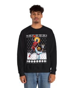 Michael Jordan Dunking Jesus Basketball Christmas Sweatshirt For Men