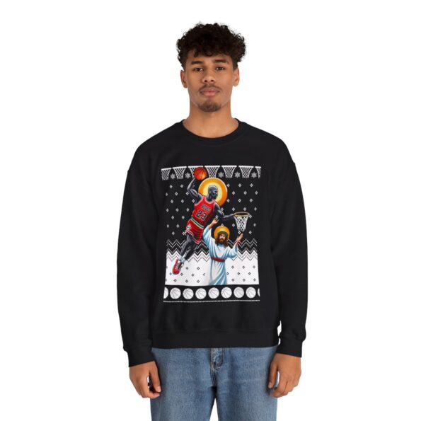 Michael Jordan Dunking Jesus Basketball Christmas Sweatshirt For Men