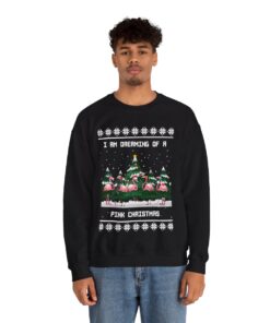 Pink Christmas Flamingo Christmas Sweatshirt For Men