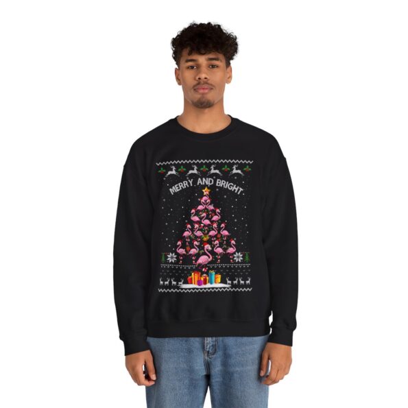 Christmas Tree Flamingo Christmas Sweatshirt For Men