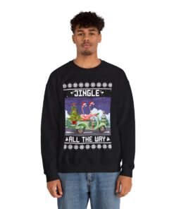 Jingle All The Way Flamingo Christmas Sweatshirt For Men