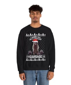 Raccoon Lifting Christmas Sweatshirt For Men