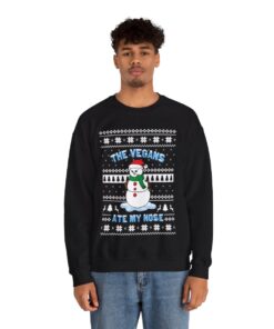 The Vegans Ate My Nose Snowman Christmas Sweatshirt For Men