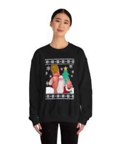 Alternative view of Santa With Bad Girl Naughty Ugly Christmas Sweatshirt For Women