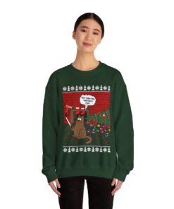 Funny Cat Selfie With His Chaos Christmas Sweater Women