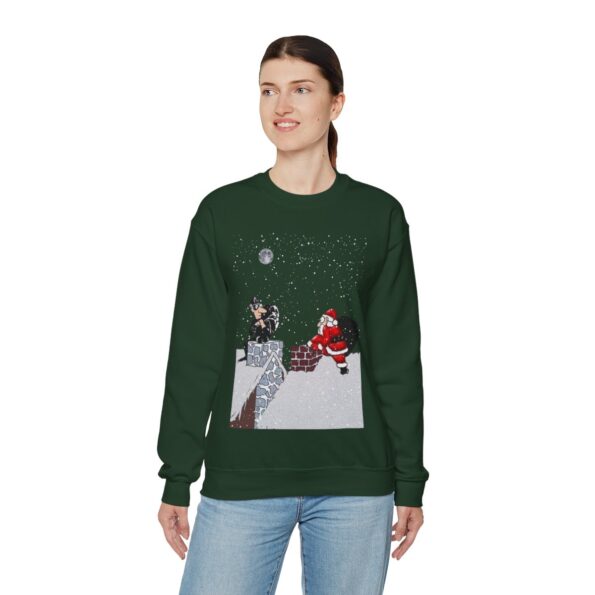 Santa Met The Thief On Chimney Ugly Christmas Sweatshirt Womens 18 Santa Met The Thief On Chimney Ugly Christmas Sweatshirt Womens