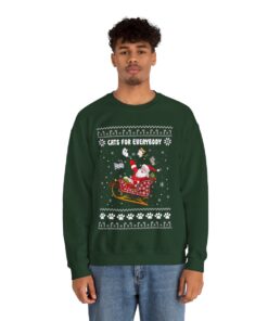 Cat Lover Christmas Sweatshirt For Men