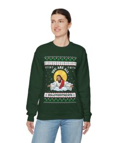 Funny Jesus Joke Ugly Christmas Sweatshirt Womens